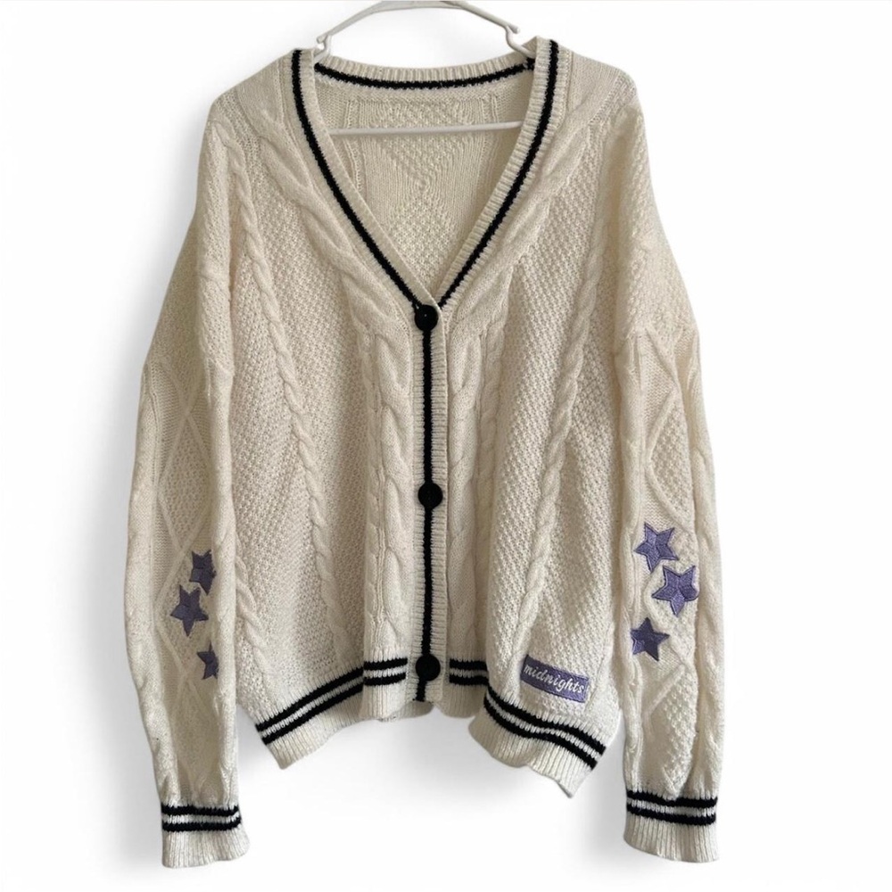 Taylor Swift Inspired Midnights Purple Star Cardigan 🪻